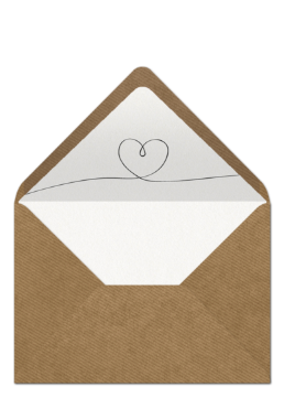 Svadobná obálka v sete Craft minimal